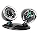 Riloer 2 in 1 Car Thermometer Compass with Adhesive, Navigation/Direction Guide Ball Adjustable Vehicle Mount Dashboard Compass for Marine Boat Car Truck (Black)