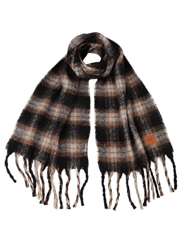 [シップス] マフラー WEB先行 オンブレチェック ボリューム マフラー メンズ 118360182 ブラック ONE SIZE