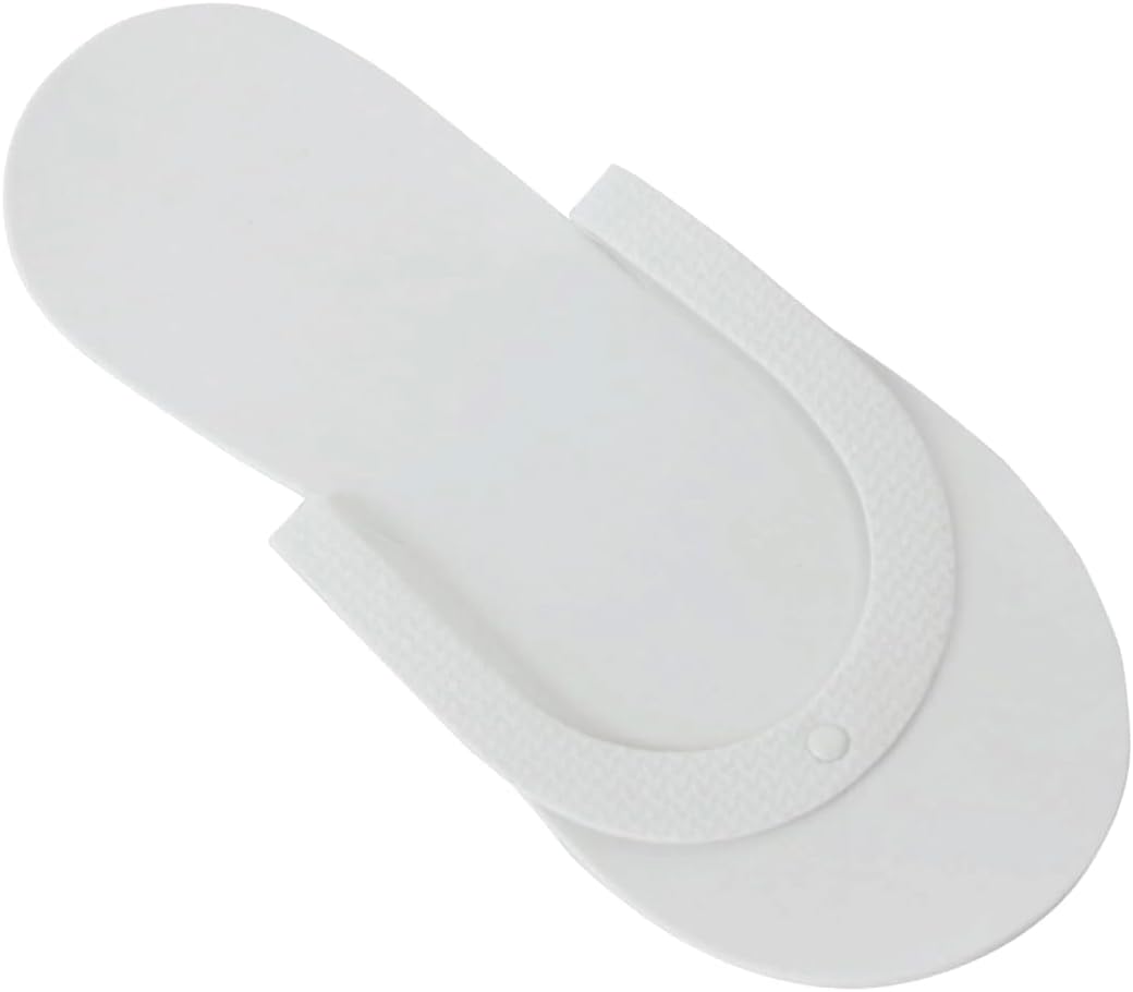 ForPro Professional Collection Comfy Pedi Slippers, Disposable Foam Pedicure Slippers for Nail Salons and Spas, Individually-Wrapped, 12-Pair