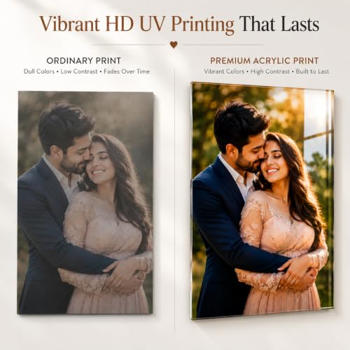 Image of SNAPTRAP Personalized Acrylic Photo Frame for Wall Decor | Customized Photo Frame with Your Photo | Premium HD UV Printed Acrylic Wall Hanging | Customised Photo Frame Gift for Family, Couples, Friends & Loved Ones (8X12 Inch)