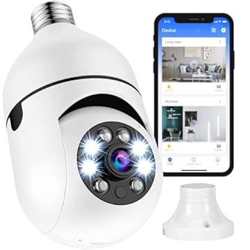 Câmera Segurança Lâmpada Ip Wifi 360° Full HD Yoosee Inteligente Prova D'água Giratória Visão Noturna Infravermelho Detecção de Movimentos 1080P HD Bivolt Premium