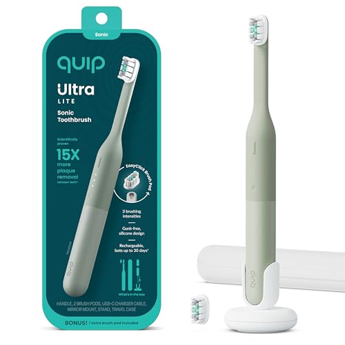 Brosse à dents électrique capteur de pression et 3 modes sonic Quip