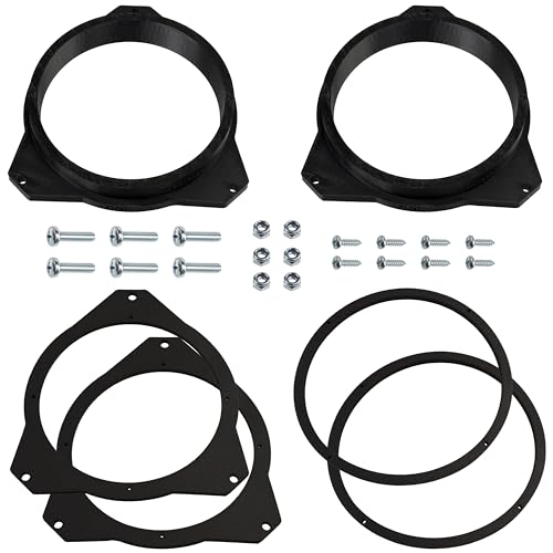 AERZETIX Kit de 2 adaptateurs de Haut-parleurs Ø165 mm Compatible avec Citroën Berlingo II B9 / Peugeot Partner II B9 Tepee