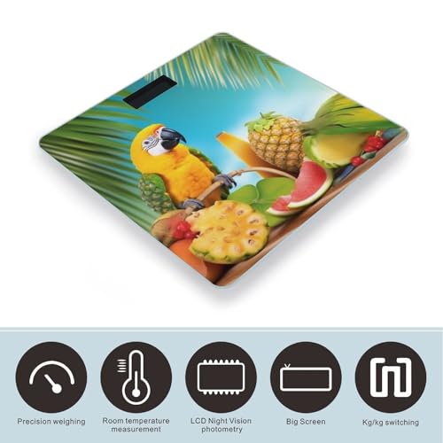 Báscula digital de baño con pantalla LED y capacidad 400 lb miniatura 3