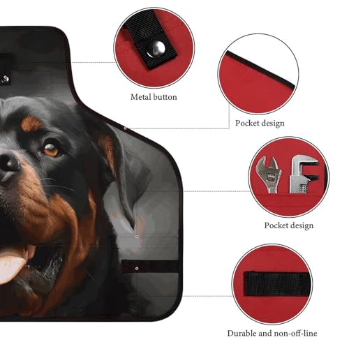 Delantal con diseño Rottweiler para taller, unisex miniatura 3