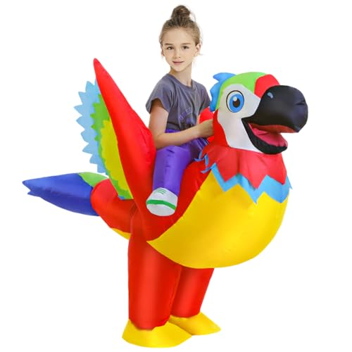 Disfraz Inflable de Loro para Niños 7-10 Años miniatura 3