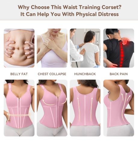 Image of SHAPSHE Waist Trainer Corset for Women Tummy Control Body Shaper with Bra