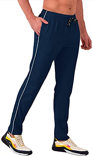 Image of KAFF Mens Piping Track Pant-Charcoal- 100% Cotton