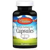 Carlson - Empty Gelatin #2 Capsules, Size #2, Empty Gelatin Capsules, Easy to Separate & Fill, Empty...