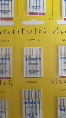 SCHMETZ 50 aghi per macchina da cucire, pistone piatto, 130/705 H-S, spessore 75
