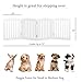 PAWLAND Wooden Freestanding Foldable Pet Gate for Dogs, 24 inch 4 Panels Step Over Fence, Dog Gate for The House, Doorway, Stairs, Extra Wide (White, 24