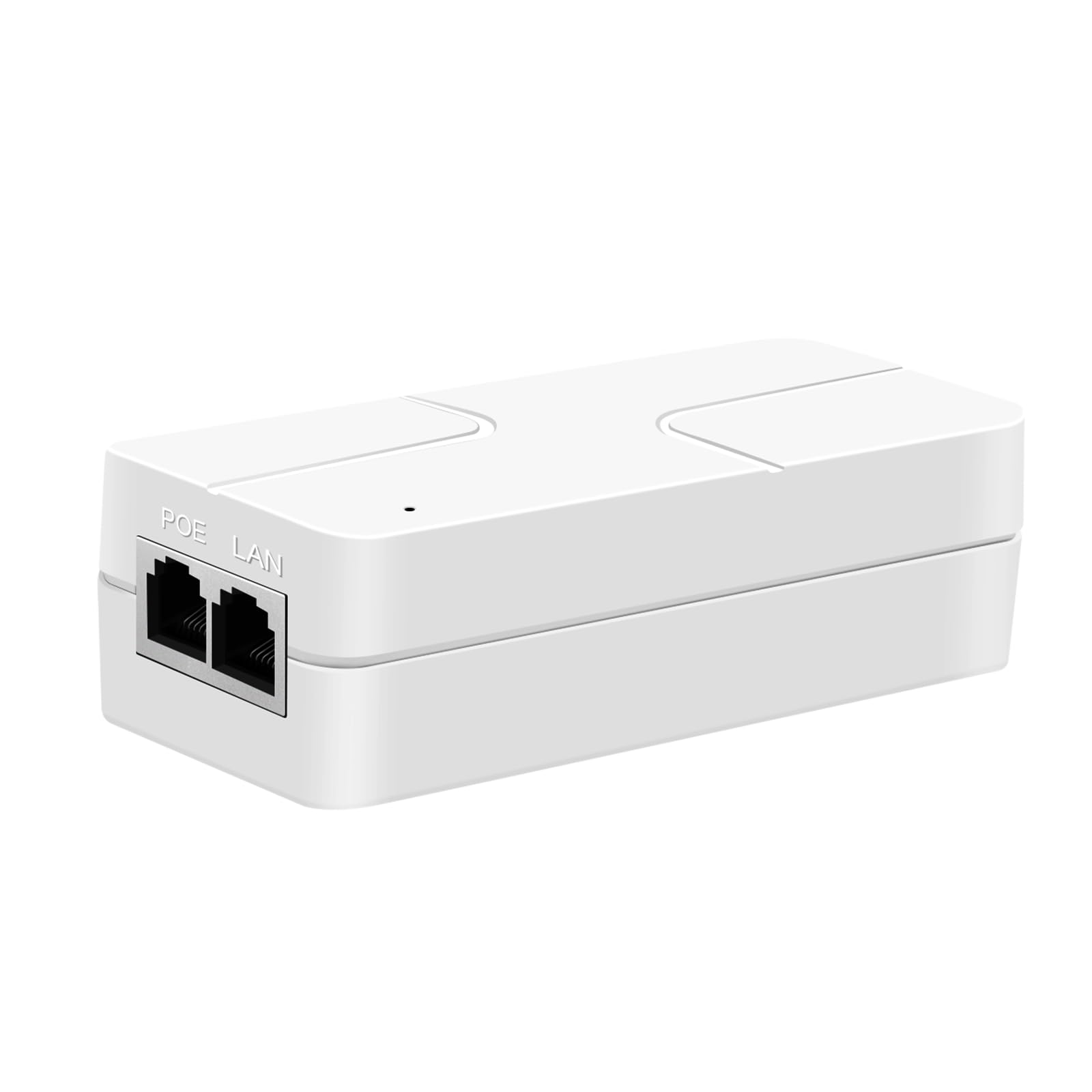 2.5Gbps PoE Injector 30W Power Over Ethernet Adapter with 2 Ports, IEEE 802.3af/at Compliant - Distance Up to 100 Meters, 2.5G PoE Adapter Ideal for Camera, TV and IP Phone, White