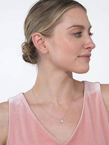 IGI Certified 1 Carat Lab Grown Diamond Round Solitaire Pendant Necklace for Women - 14k White Gold Necklace (I-J, VS1-VS2, 1.00 cttw) - 3-Prong Martini - 18 Inch Chain3