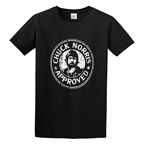 AIXINLI Chuck Norris Approved Unisex 100% Cotton Short-Sleeve T-Shirts Black S