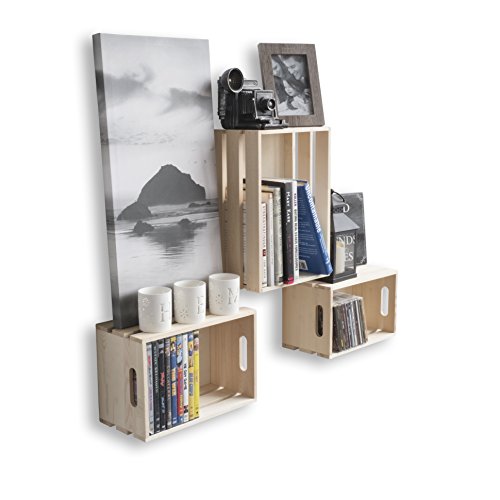 Wallniture Rustic Storage Bin Crates