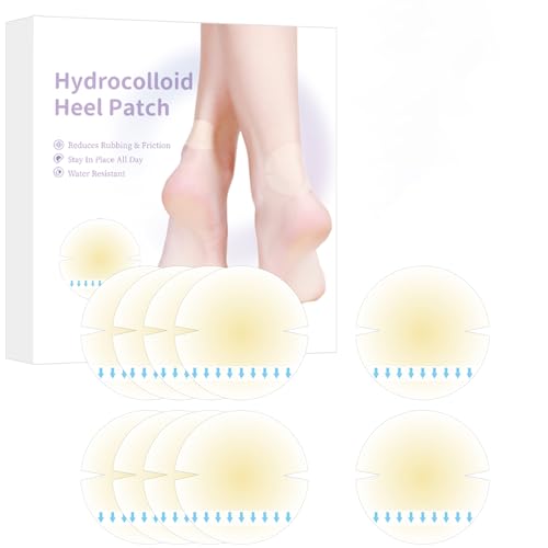 Hydrocolloid Gel Blister Bandages 10Pcs Cracked Heel Treatment Patches Waterproof Dry Heel Repair...