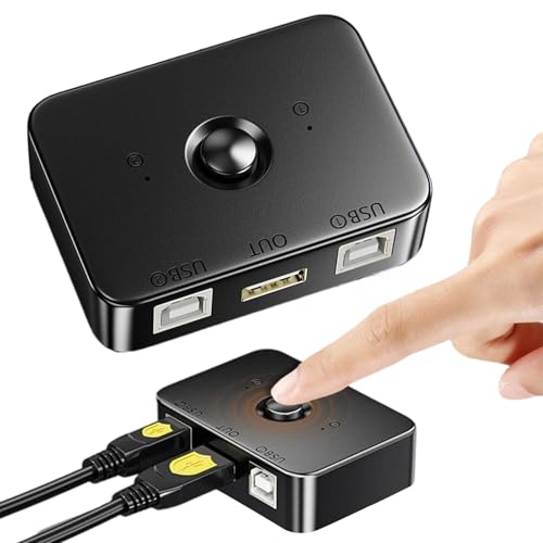 Uso compartido de impresoras USB: controlador para múltiples ordenadores, conmutador de acceso periférico, estación de administración de conectividad organizada | Solución compacta para compartir