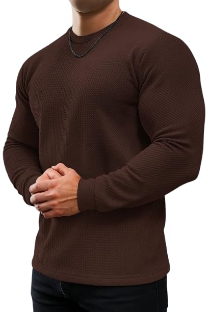 Image of Men's Stripped Full Sleeve Polycotton T-Shirt| Comfortable, Breathable, Lightweight & Stylish