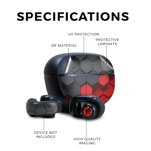 Image of Skin Compatible with Bose Ultra Open Earbuds - Two-Tone Hex - Premium 3M Vinyl Protective Wrap Decal Cover - Easy to Apply | Crafted in The USA by MightySkins
