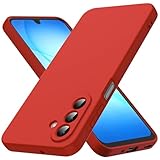 Byvuwiay Handyhülle für Samsung Galaxy A17 4G/ 5G Hülle, Weiche TPU Flüssigsilikonhülle, Stoßfest Kratzfest Samsung Galaxy A17 Schutzhülle, Rot