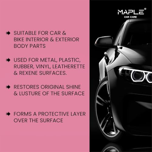 Image of Maple Car Care All in One Polish 1 Litre | Non-Greasy Dashboard & Interior Polish with UV Protection | Long-Lasting Shine for Plastic, Rubber & Vinyl Surfaces | Keeps Car Interiors Looking New Longer