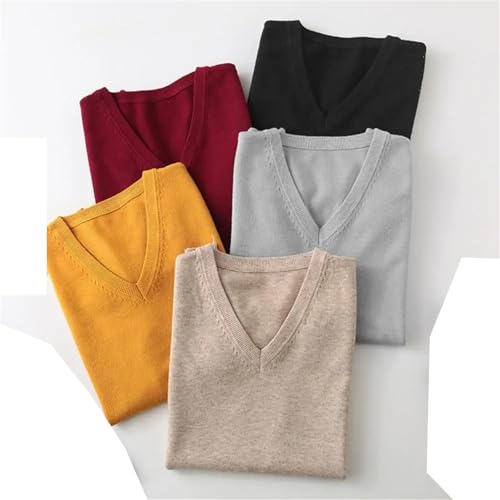 Generic Men Simple Classic V-Neck Sleeveless Sweater Men CASHMERE Vest Handsome Waistcoat Pullover2