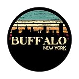 Zoom IMG-2 retro bufalo newyorkese orizzonte silhouette