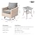 CAODOC 3 Pieces Outdoor Furniture Set Patio Bistro Rocking Chairs with Glass Side Table for Pool Beach Backyard Balcony Porch Deck Garden(Dark Grey)