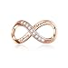 Produktbild Charm-Anhänger für Schlangenkette, 925 Sterlingsilber, rosévergoldet, Infinity Love, Familie, Kristall, Charm-Anhänger für Schlangenkette, Armbänder und Halsketten