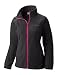 Columbia Women's Benton Springs Classic Fit Full Zip Soft Fleece Jacket, Black/Haute Pink, Medium