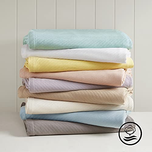 Image of Madison Park Liquid Cotton Luxury Blanket Premium Soft Cozy 100% Ring Spun Cotton For Bed , Couch or Sofa, King, Blush