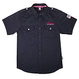 Indian Motorcycle Men's Short-Sleeve Casual Shirt, Black - 2XL