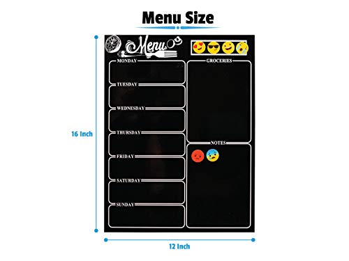 Magnetic-Dry-Erase-Meal-Planner-by-OacisLife-2019-New-16-by-12-Reusable-Weakly-Board-Menu-for-Kitchen-Refrigerator-Door-with-6-Color-Magnetic-Markers-6-Pieces-Icons
