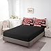 Feelyou Cheetah Print Bedding Set Leopard Print King Comforter Set with Sheets for Kids Boys Girls Teens Room Decor Fuck it Pattern Bed in a Bag 7 Piece Grey and Black Bed Set