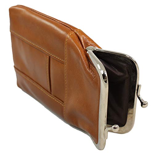 Womens Leather Cigarette Case & Lighter Holder Vintage Tan - Thumbnail 2