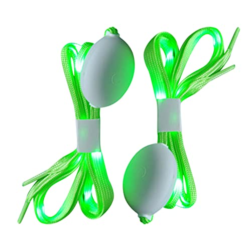 Luckywaqng Cordones luminosos LED perezosos gente luminosa zapatos luz juvenil tejer nylon cinturón luminoso hombres botas de invierno sin cordones, verde, talla única
