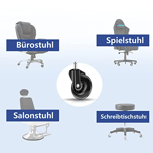 Set di 5 ruote sedia ufficio ，ruote sedia e