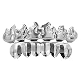 18K Gold überzog die Flammenentwurfs-Mundzähne, die für persönliches Tragen oder Geschenk für Freunde und Ihre Liebe eins passend sind.