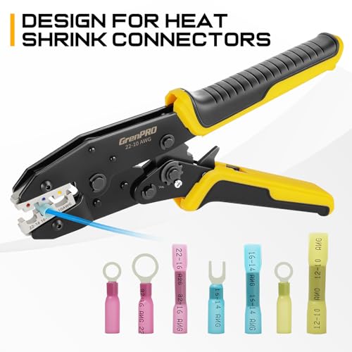 GRENPRO Crimping Tool for Heat Shrink Connectors AWG22-10 Crimping Pliers - Image 5
