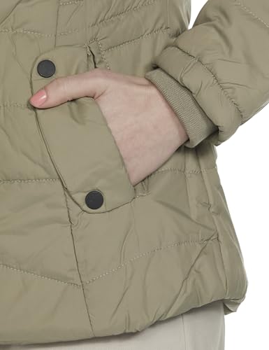 Image of Qube By Fort Collins Women's Medium-Length Bomber Jacket with Detachable Hood Stylish Winterwear for All-Day Comfort |Material: Nylon