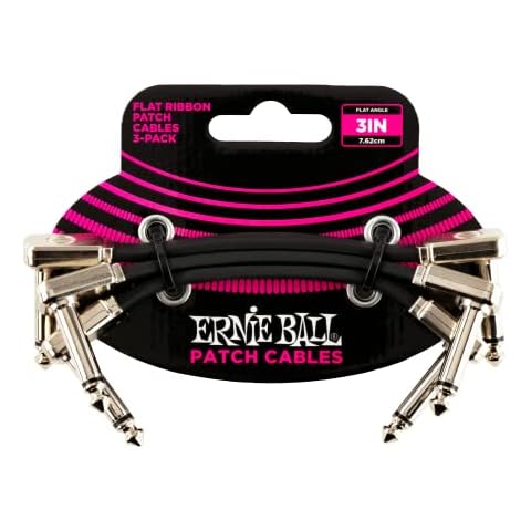 Ernie Ball Flat Ribbon Patch Cable 3-Pack Cover