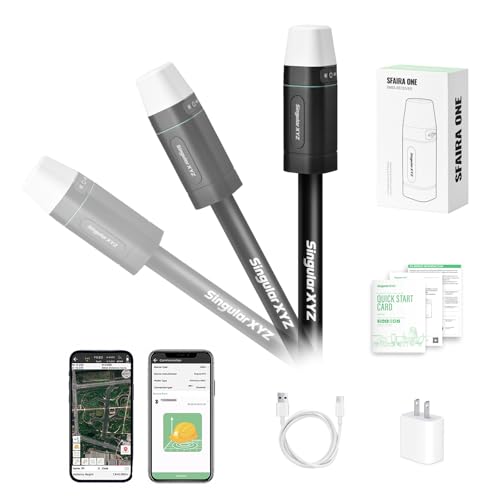 SingularXYZ RTK GNSS Survey Equipment 60 ° Tilt Built-in IMU, dotato di Rover Handheld GPS per rilevamento e software ideale per il rilevamento del territorio, GIS