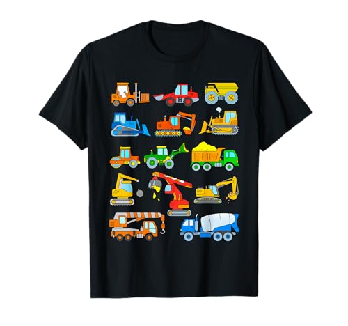 Construction Excavator for Boys Girls Men and Women T-Shirt