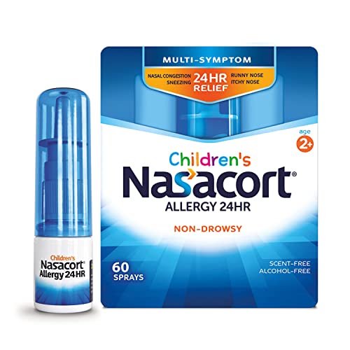 Nasacort, Children's Allergy 24HR Nasal Spray NonDrowsy AlcoholFree 60 Sprays, Blue, 0.37 Fl Oz