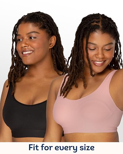Image of Fruit of The Loom Women's 2-Pack Full Coverage Wireless Bra w / Built In Pads - All Day Comfort