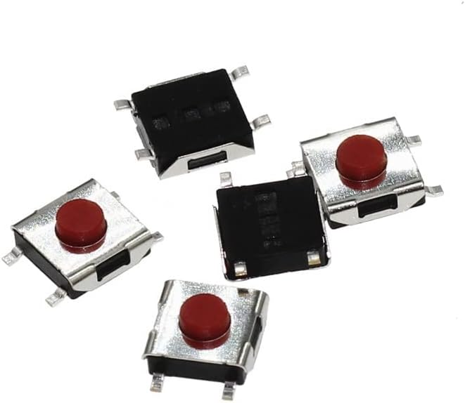 GALSOR Micro Switch 1000pcs 6 * 6 * 3.1 mm SMD Switch 4 Pin Touch Micro Switch Push Button Switches Red SMD Tact Switch 6x6x3.1mm