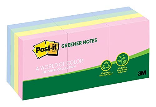 Notes 653rpa recycl Post-it Greener en format mini pour bloc-notes de bureau - 3
