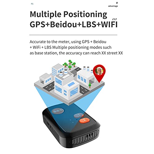 Graootoly GPS + Beidou Tracker RF-V51 WIFI Compatible with 4G LTE/3G WCDMA/2G GSM SOS Alarm Two-Way Voice Tracking Waterproof(A) - Image 6