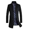 Vogstyle Heren winter slim fit wollen jas business overjas slank lange windbreaker jassen