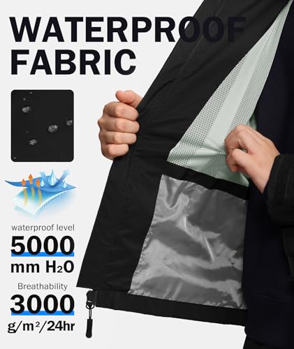 Kids Rain Suit Jacket and Pants Set with Reflective Strips Adjustable Hood Flap Pocket for Boys Girls2